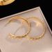 Fashionable, Personalized, Luxurious Diamond Shaped Plain Circle Titanium Steel Earrings For Women, Simple And Versatile_ipsvogv.com
