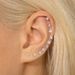 Unisex simple five pointed star earrings for women, zircon micro inlaid star ear bone studs popular earrings_ipsvogv.com