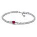 S925 Silver Plated Dense Chain Shiny Heart Shaped Tennis Shiny Red Gem Bracelet_ipsvogv.com