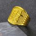Copper Men's With A Large Opening, Brass Gold-plated For Gaining Wealth, Jewelry Ring_ipsvogv.com