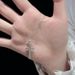 Fashionable Diamond Studded Cross Necklace For Women, High-end And Cool Style, Minimalist Design, Collarbone Chain_ipsvogv.com