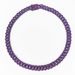 Unisex New Full Diamond Cuban Chain Grape Purple Diamond Splicing Necklace Hip Hop Trendy Cool Accessories_ipsvogv.com