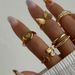 INS Electroplated Retro Titanium Steel Color Drip Glue Love Ring_ipsvogv.com