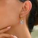 Ins Japanese Korean sweet style women's simple with niche inlaid amethyst high-end design earrings_ipsvogv.com