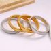 Wemen's Jewelry Popular Titanium Steel Gold Textured Bracelet Plain Ring Bracelet_ipsvogv.com