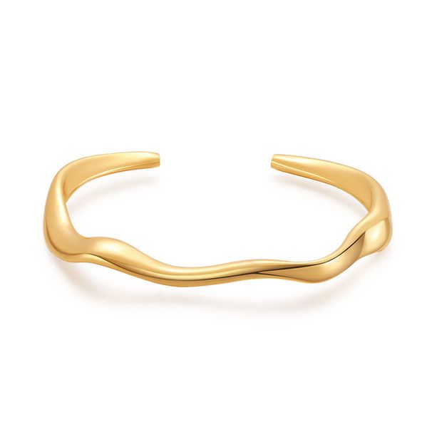 Irregular lines, twisted design, niche bracelet, thin style, versatile business commuting, cold style bracelet, color retention_ipsvogv.com