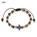 Men And Women's Jewelry Fashion Bracelet Stainless Steel Personality Cross Black Gallstone Splicing Tiger Eye Stone_ipsvogv.com