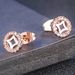 Women’s Jewelry Set Fashion simple geometric hollow necklace earrings jewelry set inlaid zircon rose gold plated cross border new products_ipsvogv.com