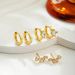 Women’s Jewelry Set Fashion Simple Temperament, Versatile Personality High End Stacking Zirconium Inlaid Earrings Three Piece Set_ipsvogv.com