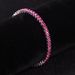 Light Luxury Colored Gemstone Bracelet 3/4/5mm Tennis Chain Sterling Silver Inlaid Cultured Ruby Bracelet Summer New Product_ipsvogv.com