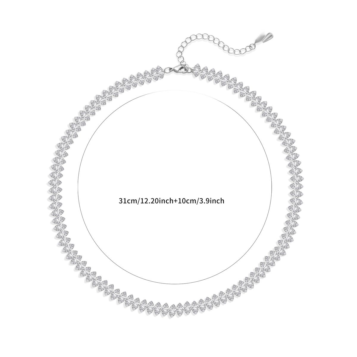 Retro heavy duty personality cold style full zirconium necklace simple temperament light luxury high end fashion versatile necklace_ipsvogv.com