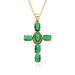 New Copper Micro Inlaid Zircon Necklace Multi Color Cross Pendant Hip Hop Necklace Clavicle Chain_ipsvogv.com