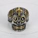 Men's Jewelry Fashion Personality Punk Style Skull Ring Personality Stainless Steel Jewelry Cross Ring_ipsvogv.com