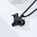Retro style Satan goat head titanium steel necklace niche personality five pointed star devil goat pendant_ipsvogv.com