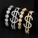 New Niche Light Luxury Hip-Hop Fashion Cuban Bracelet Full Diamond Jewelry Set_ipsvogv.com