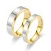 Simple And Personalized Titanium Steel Ring, Two Tone Gold Fashionable Plain Couple Ring Jewelry_ipsvogv.com