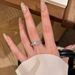 Starry Sky Light Luxury Ring, Elegant And Cold Zircon Finger_ipsvogv.com