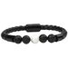 New Arrival Fashion Personality Men's Stone Beaded Leather Cord Magnetic Clasp Bracelet_ipsvogv.com