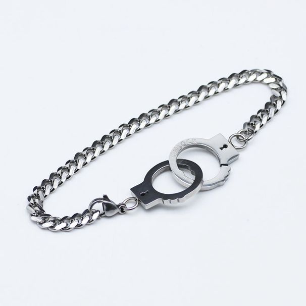 Men And Women's Jewelry Titanium Steel Couple Bracelets Personalized Creative Openable Handcuffs Fashionable And Versatile Accessories_ipsvogv.com