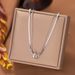 Titanium Steel Necklace Women's Full Diamond Round Ring Pendant, Fashionable And Versatile, High Grade, Double Layered_ipsvogv.com