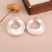 Full Glossy Concave And Convex Hollow Earrings C Shaped Earrings New Simple And Fashionable High End Earrings For Women_ipsvogv.com
