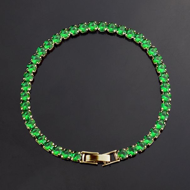 Micro Pave Diamond Tennis For Women Gold Men's Hip Hop Bracelet Silver 17cm_ipsvogv.com