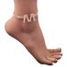 Hot-selling Jewelry Personality Full Diamond M Letter Anklet Hip-hop Diamond-studded Foot Jewelry Shiny Accessories_ipsvogv.com
