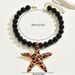 Feng women's long necklace with personalized leopard print, starfish, pearl, collarbone chain, fashionable and high-end_ipsvogv.com