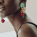 13099 fashionable ethnic style ZA trendy design irregular geometric resin bead earrings_ipsvogv.com