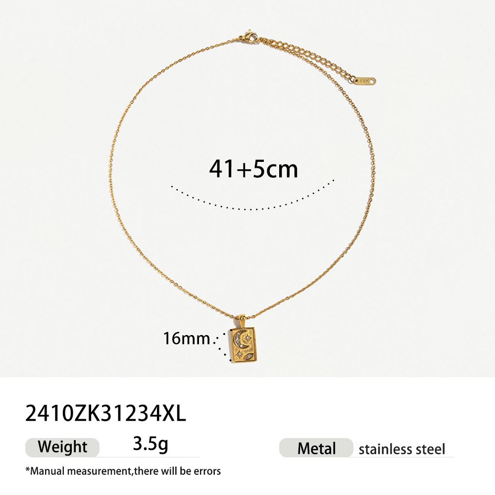 tarot necklace women's fashion inlaid zircon pendant popular light luxury ins sweater chain clavicle chain_ipsvogv.com