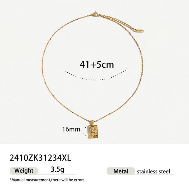 tarot necklace women's fashion inlaid zircon pendant popular light luxury ins sweater chain clavicle chain_ipsvogv.com