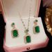 Women's accessories Temperament Jewelry set Diamond double necklace set_ipsvogv.com