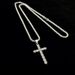 Hiphop Street Diamond Cross Necklace Men Trendy Instagram Personalized Hip Hop Versatile Sweater Chain Accessories For_ipsvogv.com
