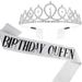 Rose Gold Birthday Party Decoration BIRTHDAY GIRL QUEEN Crown Strap Girls Etiquette Belt_ipsvogv.com