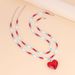 Jewelry Bohemian Colored Crystal Love Personalized Double Layer Beaded Necklace_ipsvogv.com
