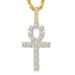 Men’s Jewelry Set Fashion Hit Hip Hop Copper Inlaid 4mm Zircon Plated Real Gold Pendant Necklace Street Fashion Accessories_ipsvogv.com