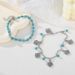 New Bohemian Style Turquoise Beaded Carved Hollow 2-piece Set With Ankle Chain And Foot Accessories_ipsvogv.com