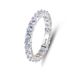 S Pure Silver Zircon Female Niche Design, Stacked And Arranged Ring, Fully Inlaid With HW Diamond Ring_ipsvogv.com