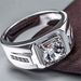 New Domineering And Fashionable Simulation Diamond Ring, Men's Platinum Plated Mosang Stone Ring_ipsvogv.com