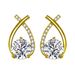 Women's Jewelry Moissanite Fashion Temperament Style Classic Six Claw Earrings 925 Sterling Silver Gold Plated Earrings_ipsvogv.com