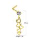 gatte European and American cross-border diamond heart-shaped nose nail moon five-star pendant nose nail piercing nose nail nose stud_ipsvogv.com