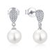 Zircon pearl earrings sterling silver 10mm pearl earrings earrings female jewelry_ipsvogv.com