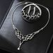 Tassel Earrings Necklace Bracelet Set Light Luxury Style Clavicle Chain Fashion High-end Accessories_ipsvogv.com