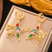 New Stainless Steel Colored Zircon With Tassel And High Quality Charm, Hollow Butterfly Earrings_ipsvogv.com