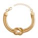Punk Hip Hop Style Necklace Women's Fashion Simple Personality Knotted Wrapped Double Snake Bone Chain_ipsvogv.com