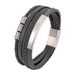 Leather Cord Stainless Steel Simple Woven Men's Multi-layer Bracelet_ipsvogv.com