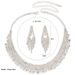 Jewelry Wholesale Luxury Elegant Dinner Party Women's Crystal Stone Hollow Necklace Earrings_ipsvogv.com