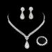 Silver shawl with diamonds and shiny evening bag full diamond tassel bracelet earrings necklace women's suit_ipsvogv.com