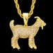 Men's Jewelry Hip Hop Personality Trendy Pendant Micro Inlaid Zircon Solid Double Sided Goat Necklace Jewelry_ipsvogv.com