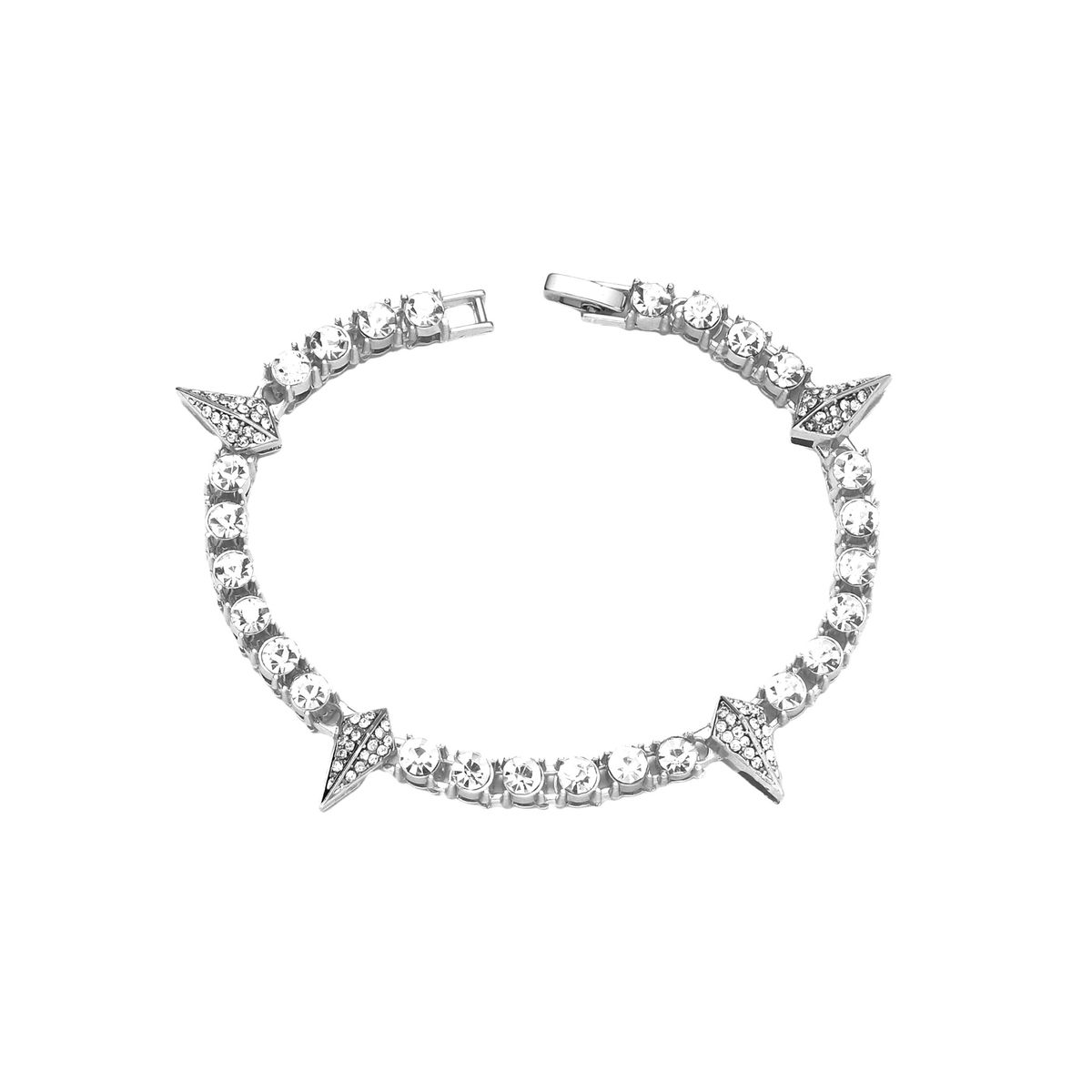 Hip Hop Feng Shui Drip Diamond Spliced Cuban Necklace Trendy Nightclub Cool Collar Chain Bracelet Jewelry_ipsvogv.com